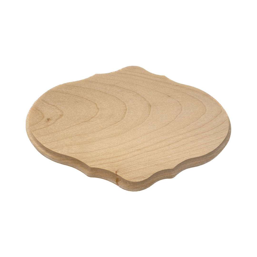 Wooden sign curved approx. 16.5 x 11.5 cm