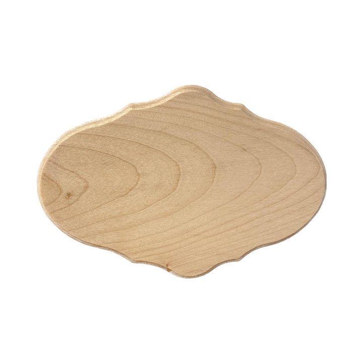 Wooden sign curved approx. 16.5 x 11.5 cm