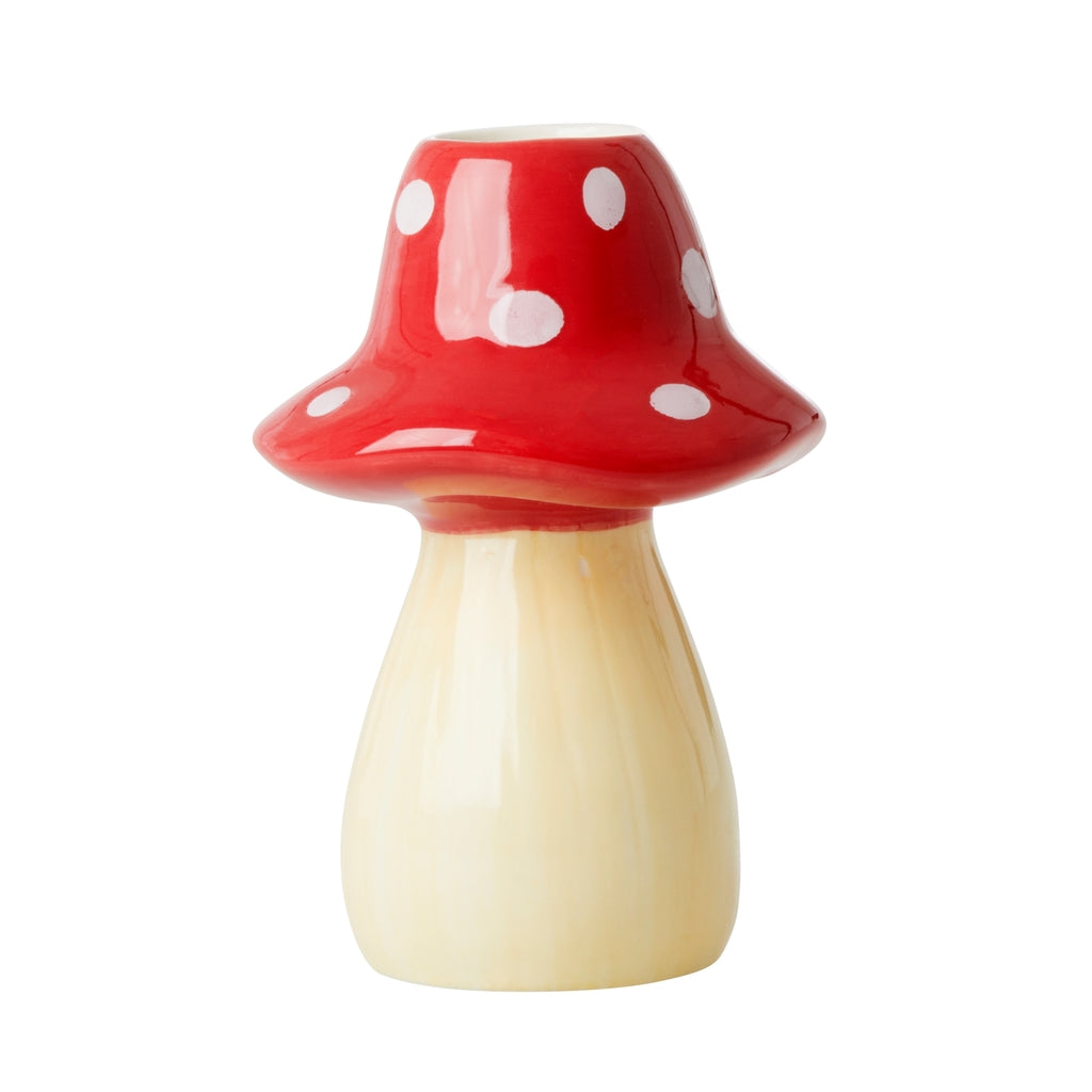 Ceramic mushroom-shaped candle holder – large