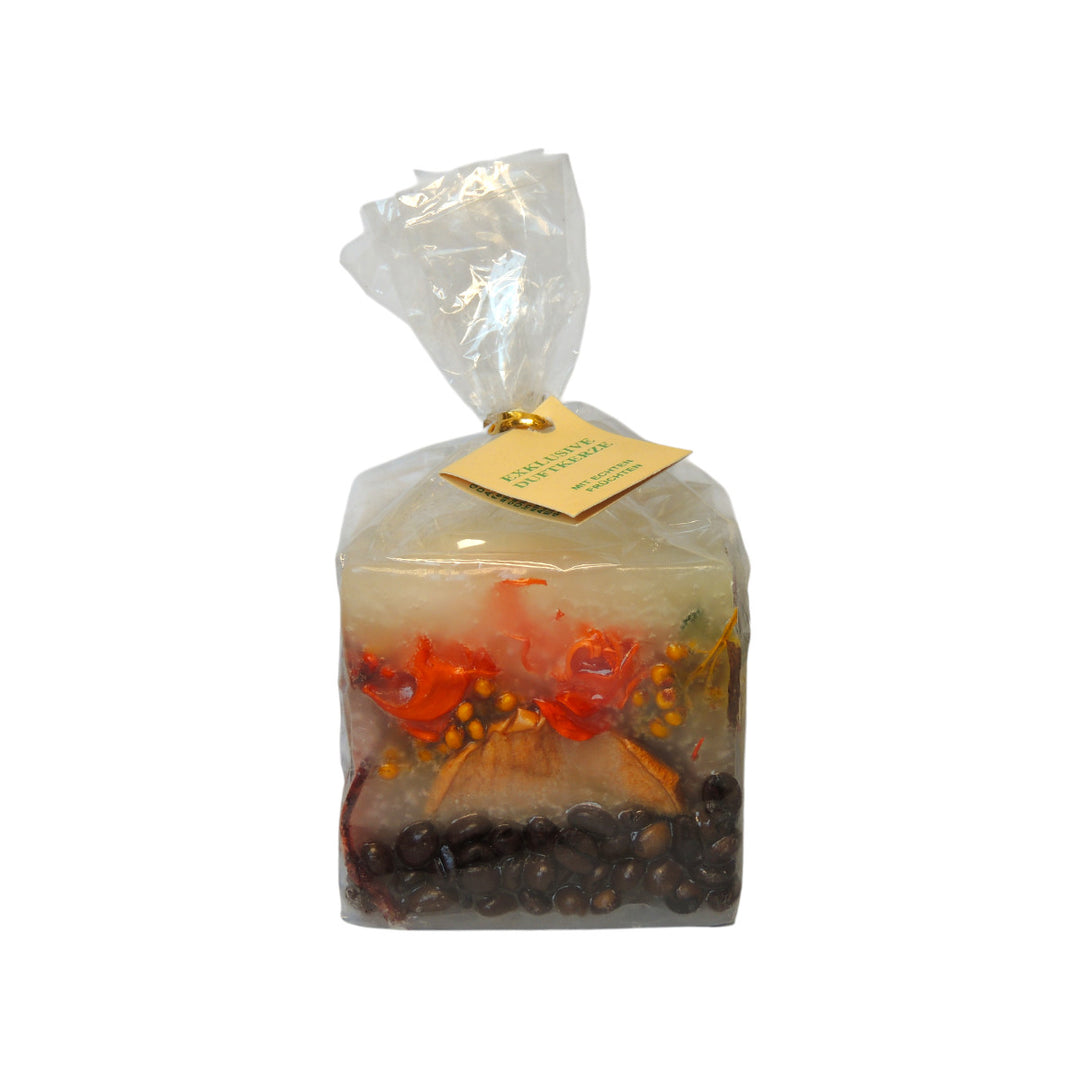 Scented candle with real fruits - square