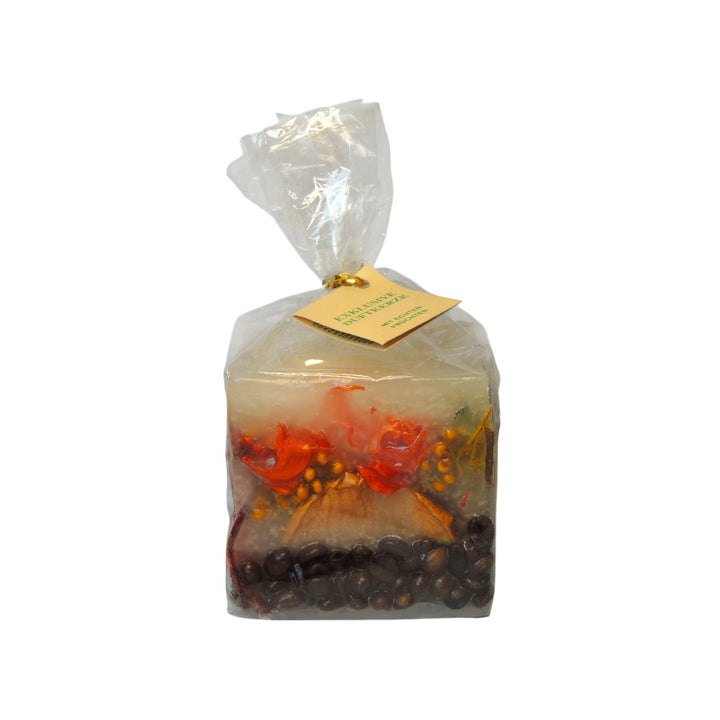 Scented candle with real fruits - square