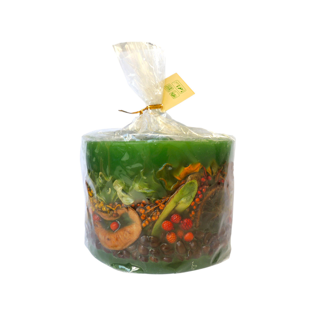 scented lantern candle with real fruits
