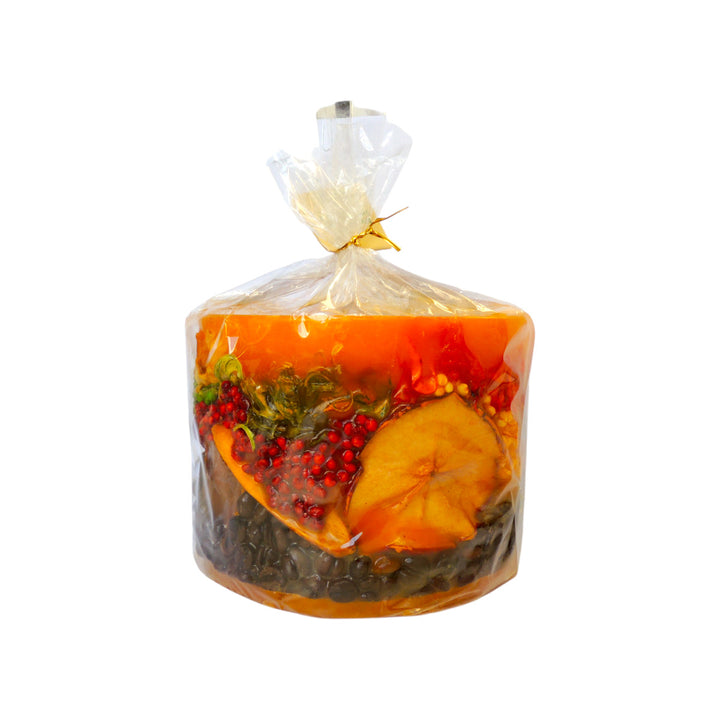 scented lantern candle with real fruits