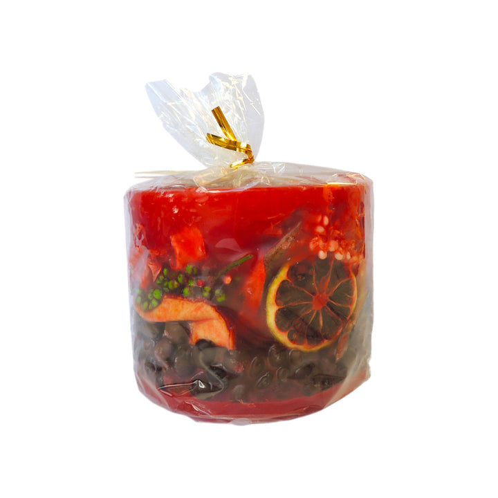 scented lantern candle with real fruits