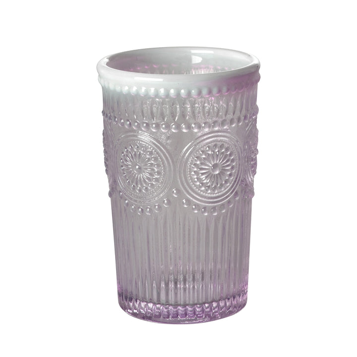 Water glass “Drinking Milky” purple/pink – 340 ml