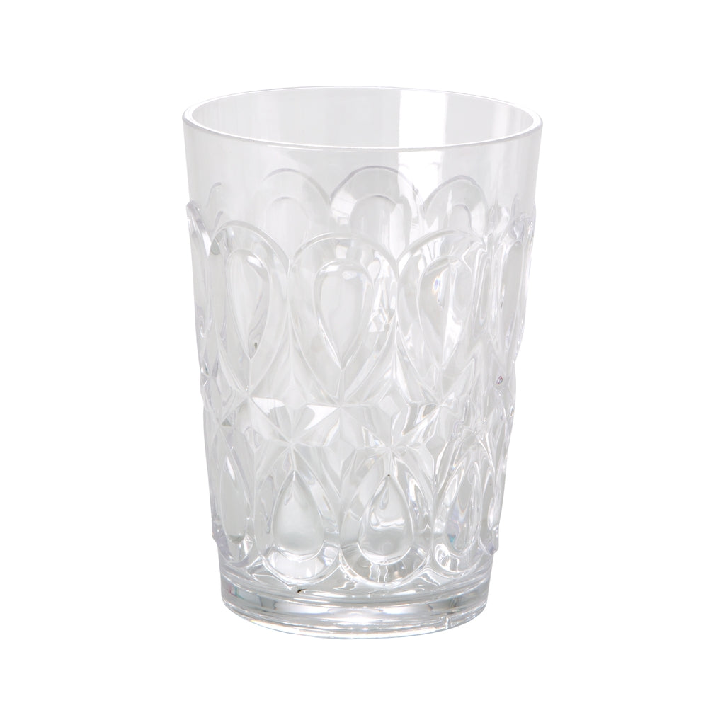 Transparent acrylic cup with swirl embossing – 500 ml