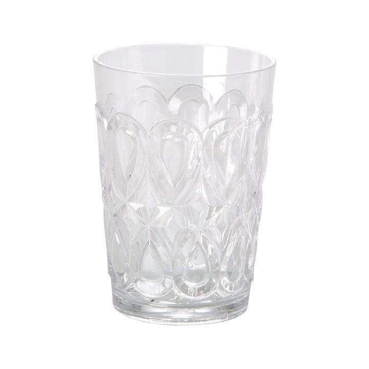 Transparent acrylic cup with swirl embossing – 500 ml