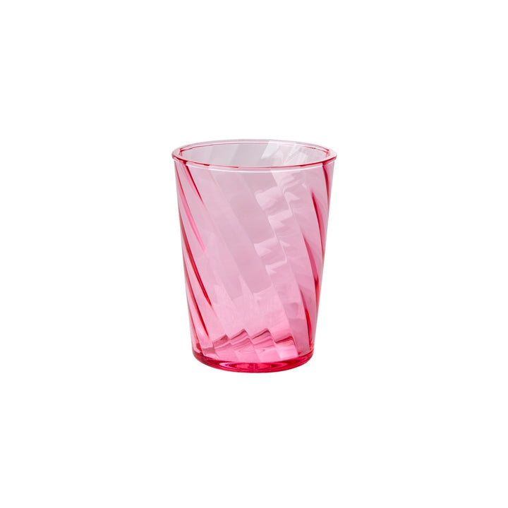 Acrylic Mug in Twisted Swirl Design – Pink – Medium – 340 ml