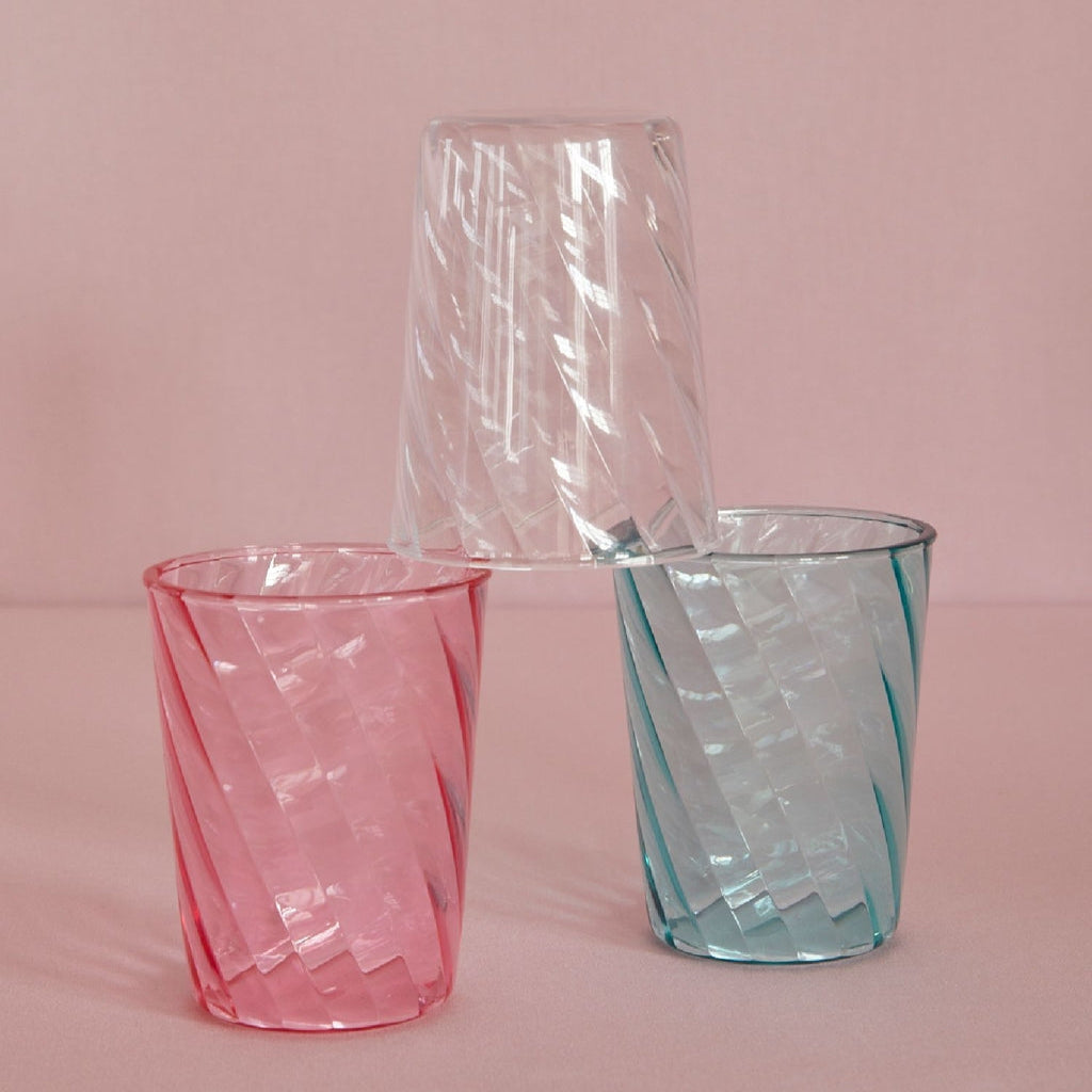 Acrylic mug in Twisted Swirl design – Mint – Medium – 340 ml