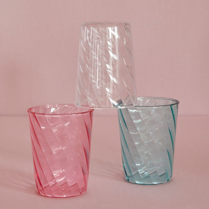 Acrylic mug in Twisted Swirl design – Mint – Medium – 340 ml