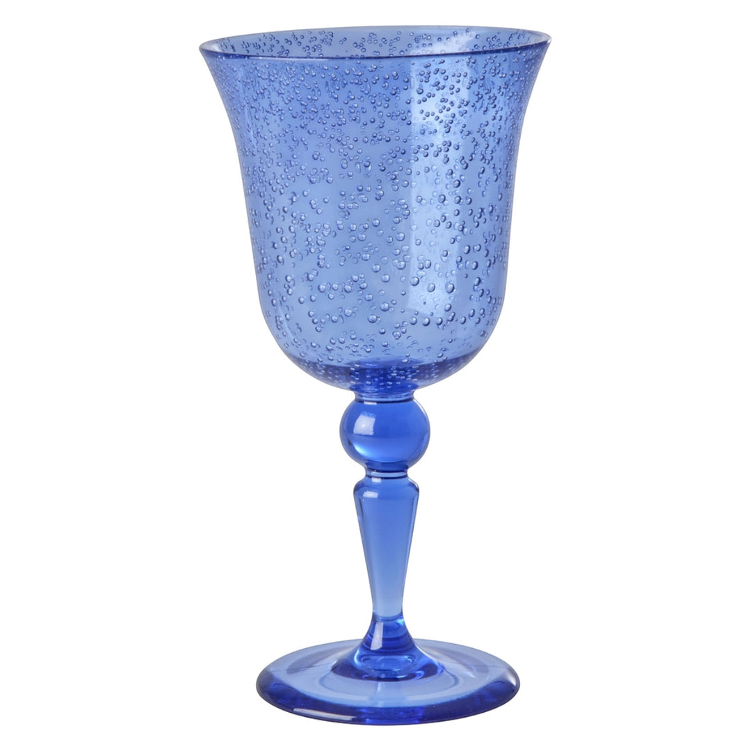 Acryl Weinglas im Bubble Design – Blau – 360 ml