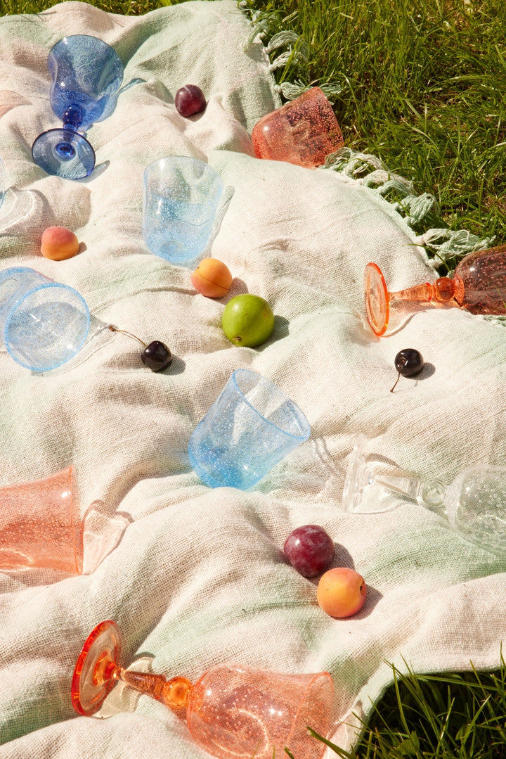 Acryl-Weinglas im Blasen-Design – Pfirsich – 360 ml