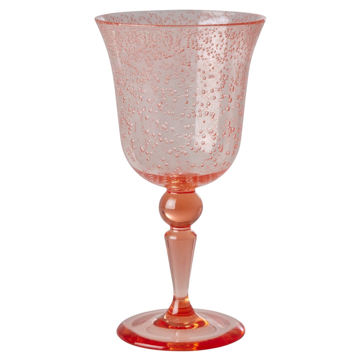 Acryl Glas in Bubble Design- Pfirsich- 360 ml