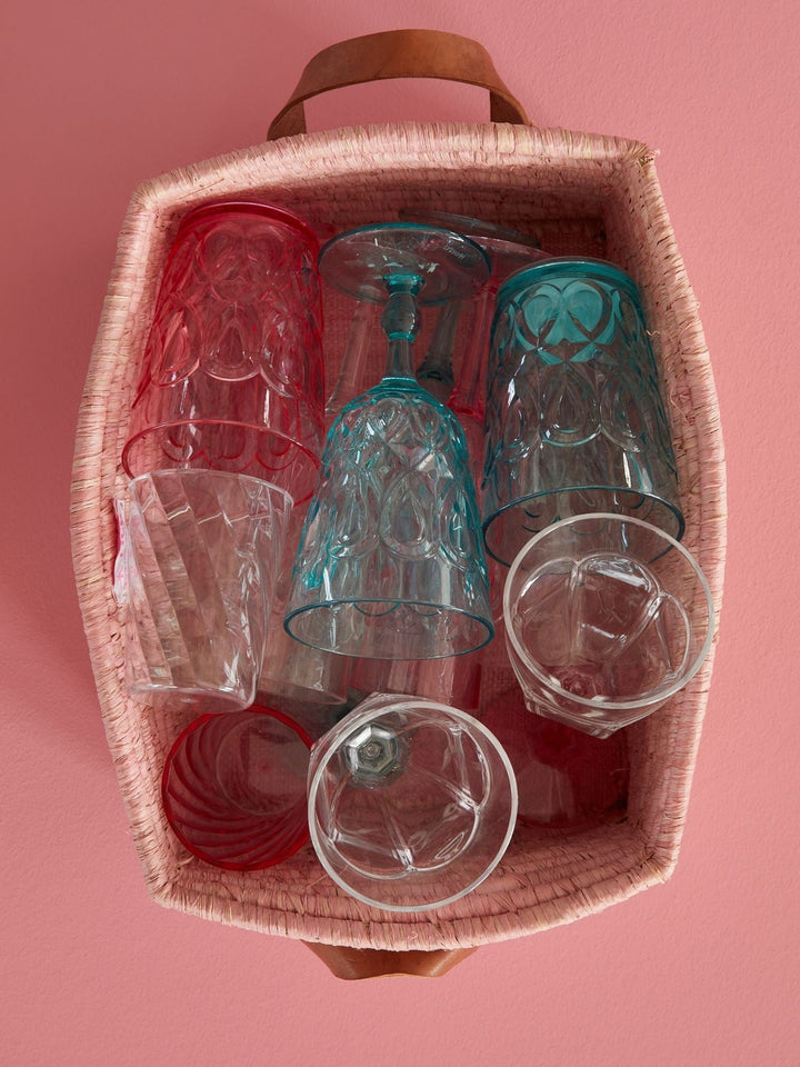 Acryl-Weinglas in Mint mit wirbelnder Prägung – 400 ml