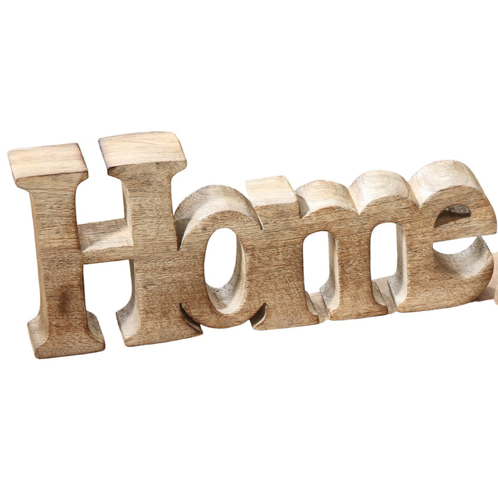 wooden lettering 'Home'