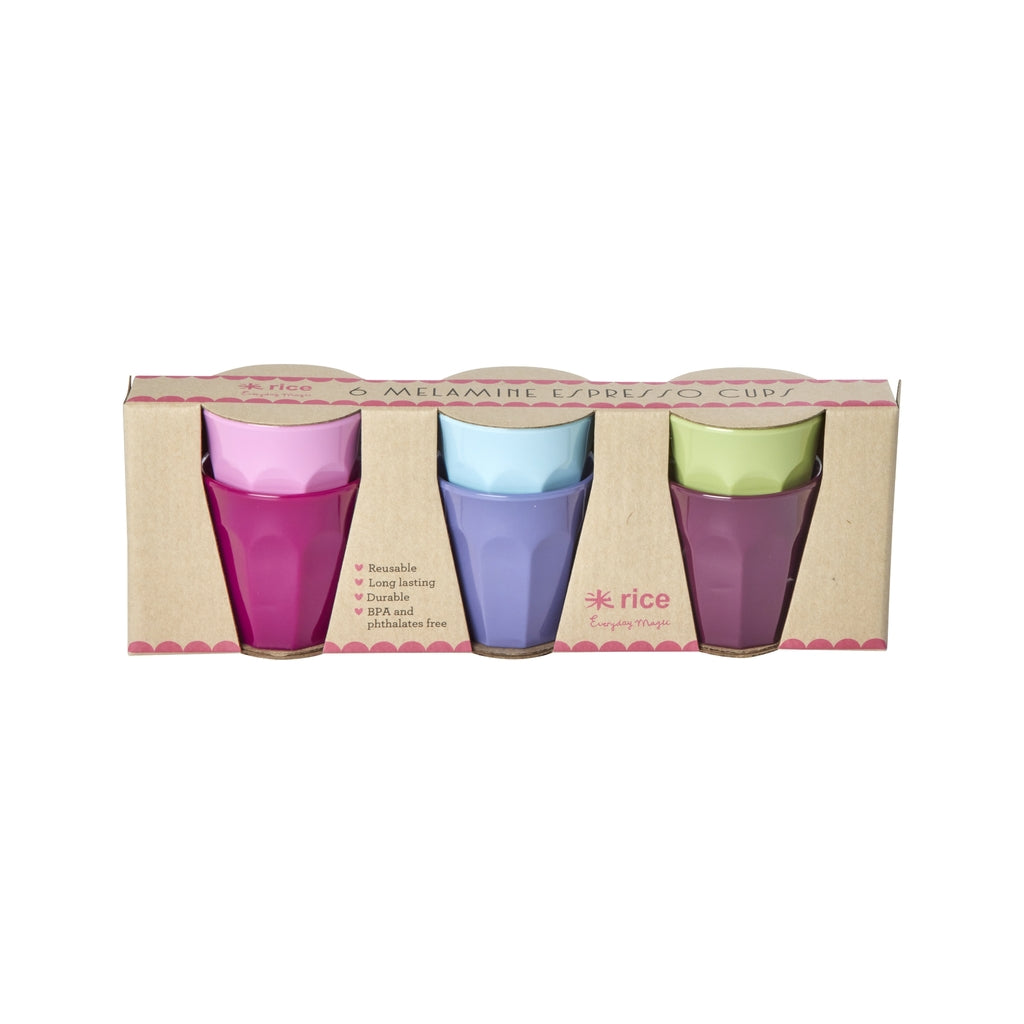 Melamine espresso cups in various colors – 80 ml