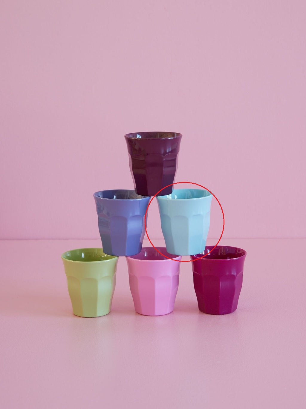 Melamine cups in various colors - small - 160 ml