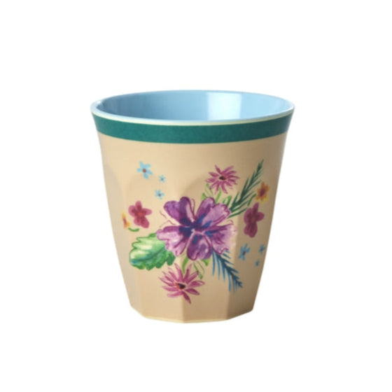 Melamine cup with Arda Bloom print - medium - 250 ml