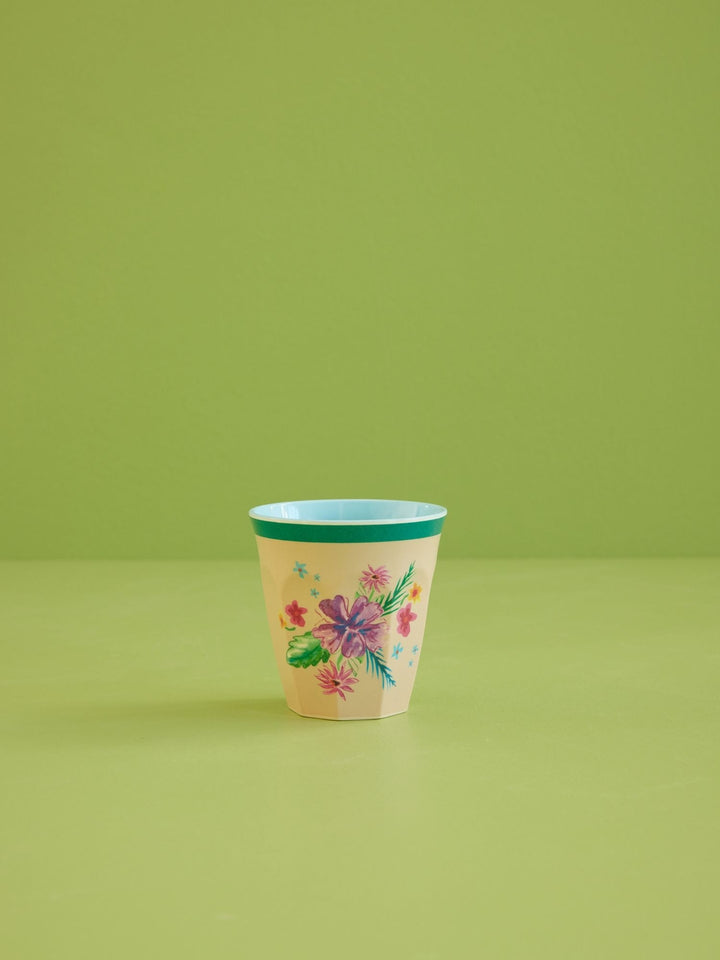 Melamine cup with Arda Bloom print - medium - 250 ml