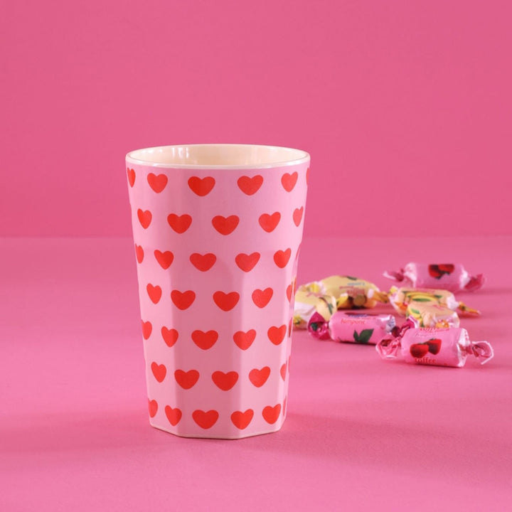 Melamine cup with Sweet Hearts print - Large - 400 ml