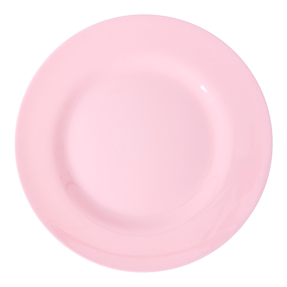 Melamine dinner plate with red alphabet print