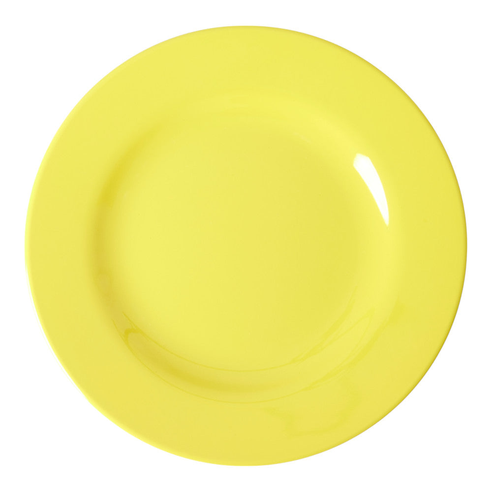 Melamine dinner plate with red alphabet print