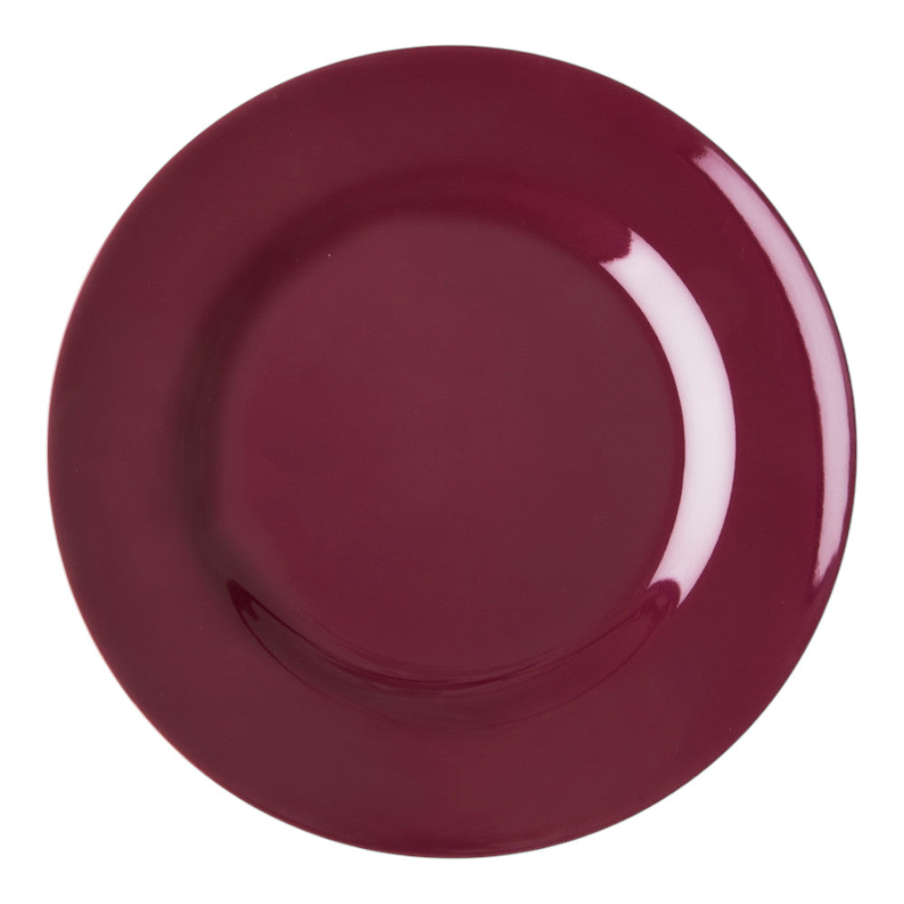 Melamine dinner plate with red alphabet print