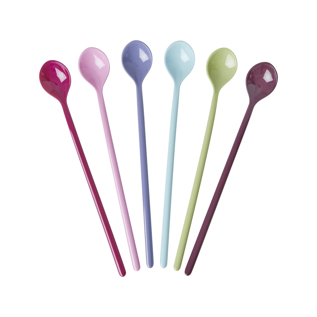 Melamine latte spoons in different colors