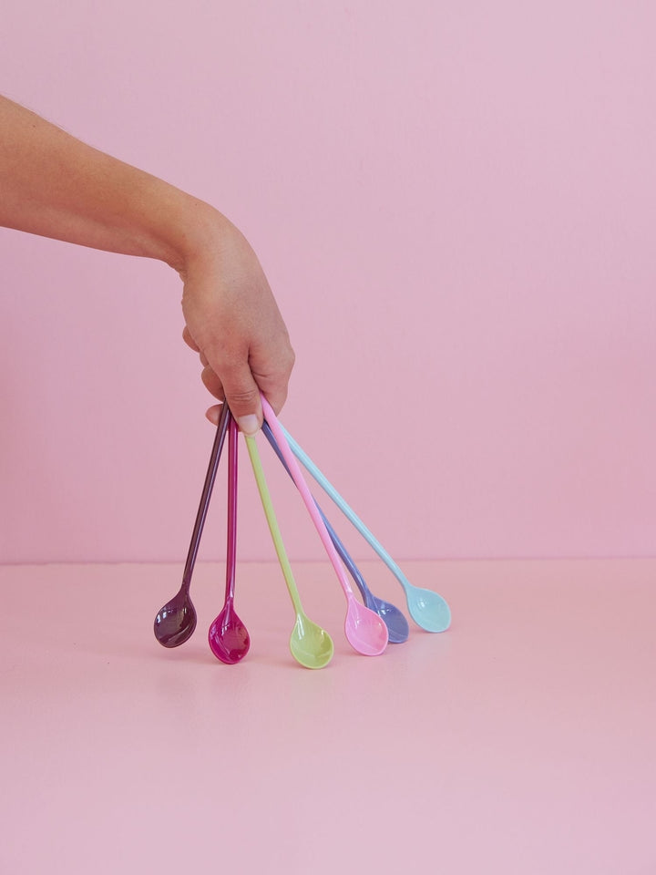 Melamine latte spoons in different colors