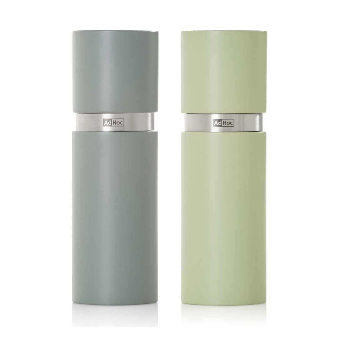 Set of pepper and salt mills "Textura", Dark Green & Light Green