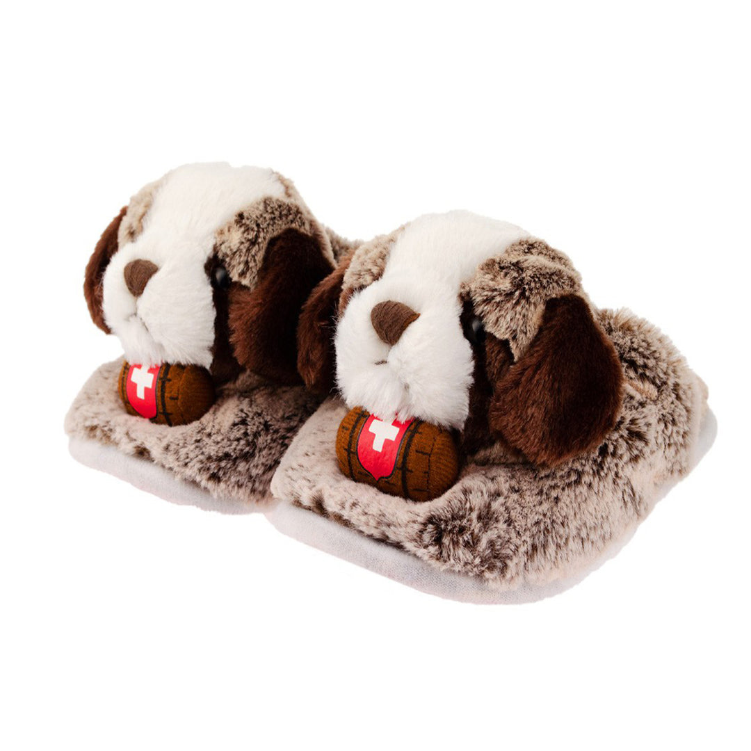 Plush Children's Slippers St. Bernard