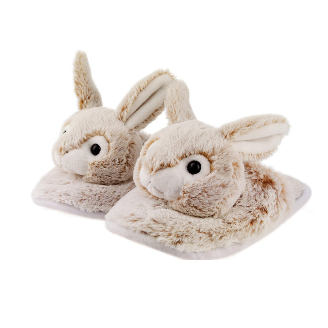 Plush children's slippers rabbit beige