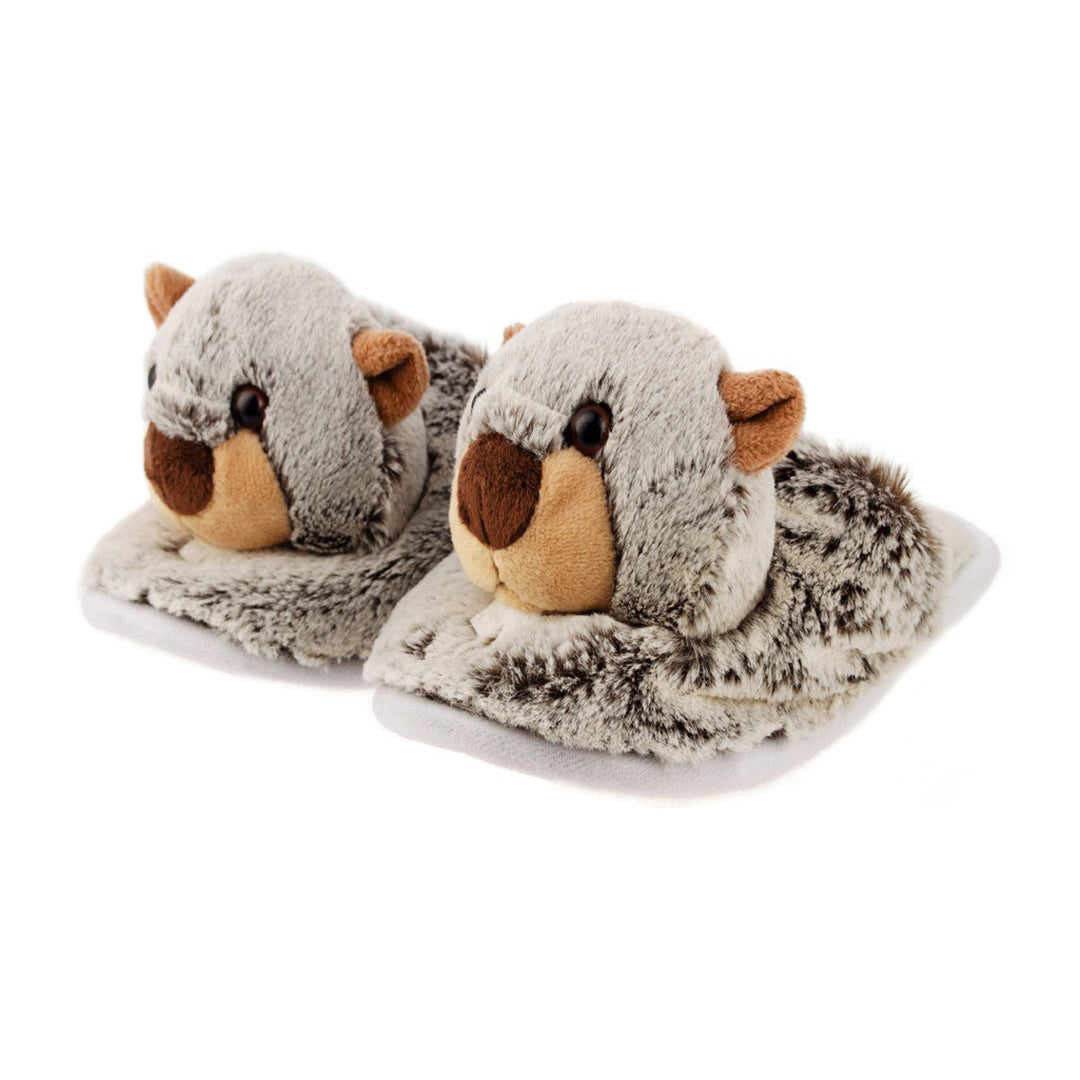 Plush children's slippers marmot