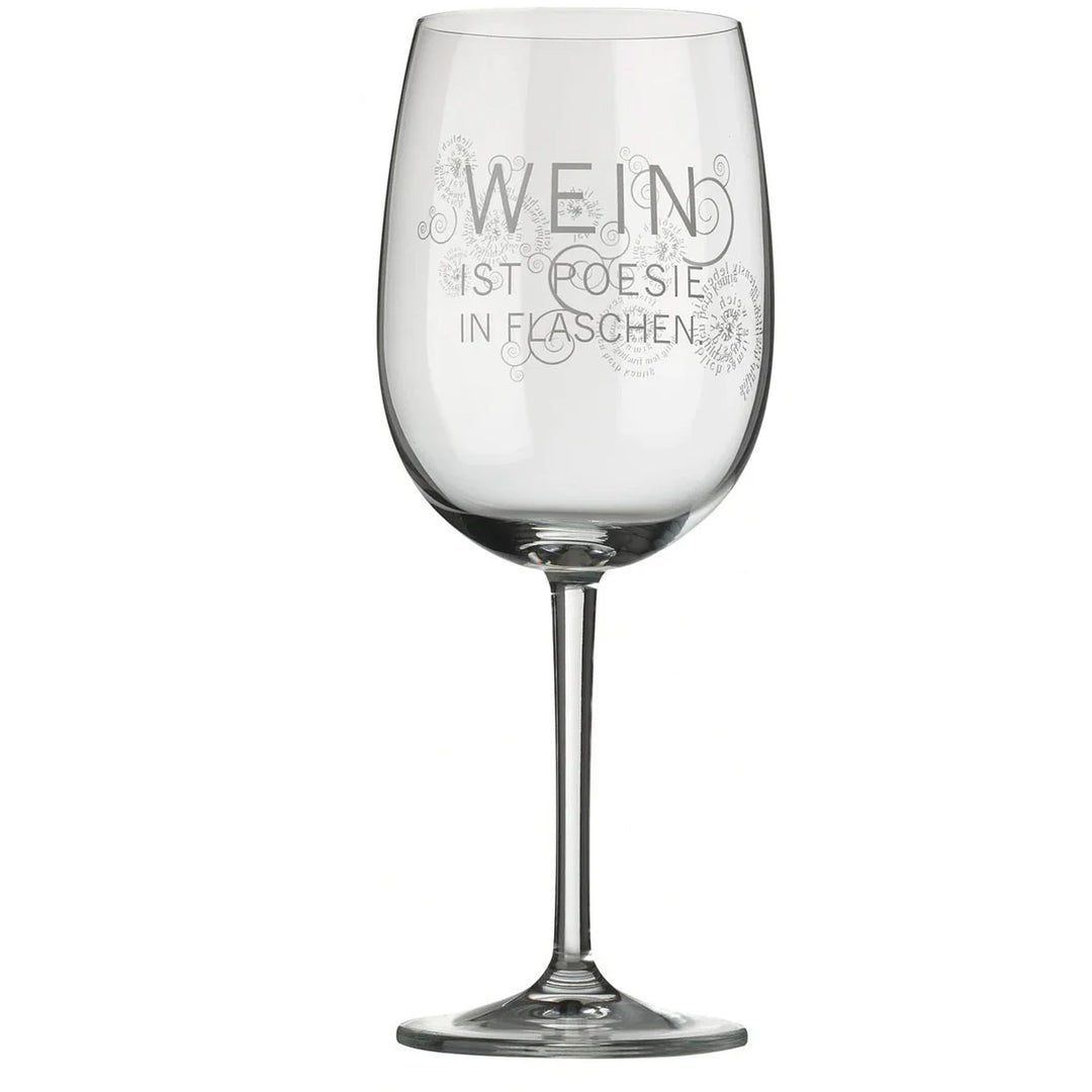 Weinglas "Wein ist Poesie in Flaschen"