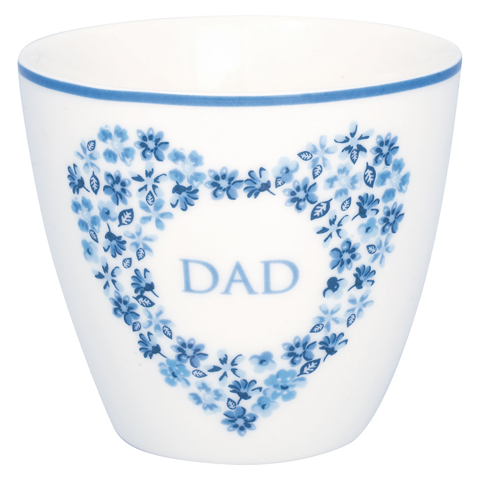 Latte Cup Dad Herz blau