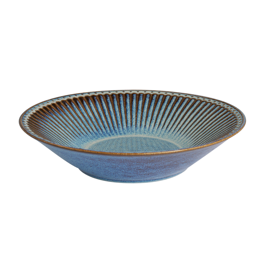 pasta plate Alice oyster blue