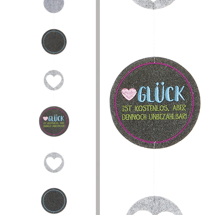 Filz Girlande 'Schlagworte'