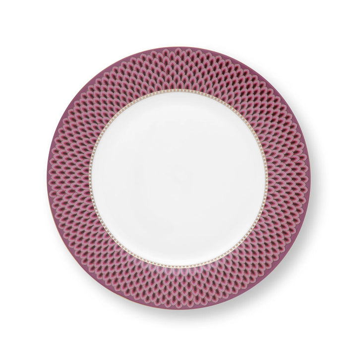 Plate Flower Festival Scallop Dark Pink 26.5 cm