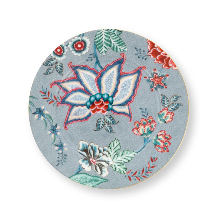 Plate Flower Festival Light Blue 17 cm
