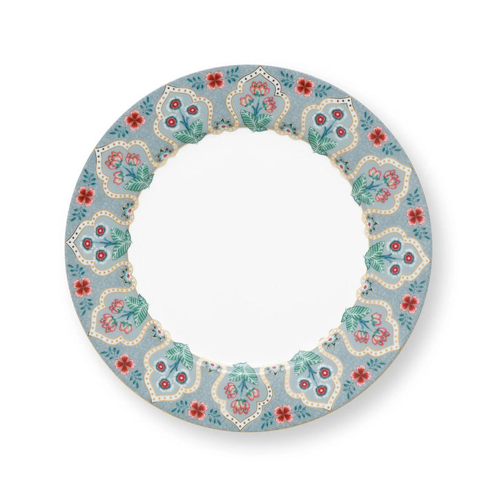 Plate Flower Festival Deco Light Blue 21 cm