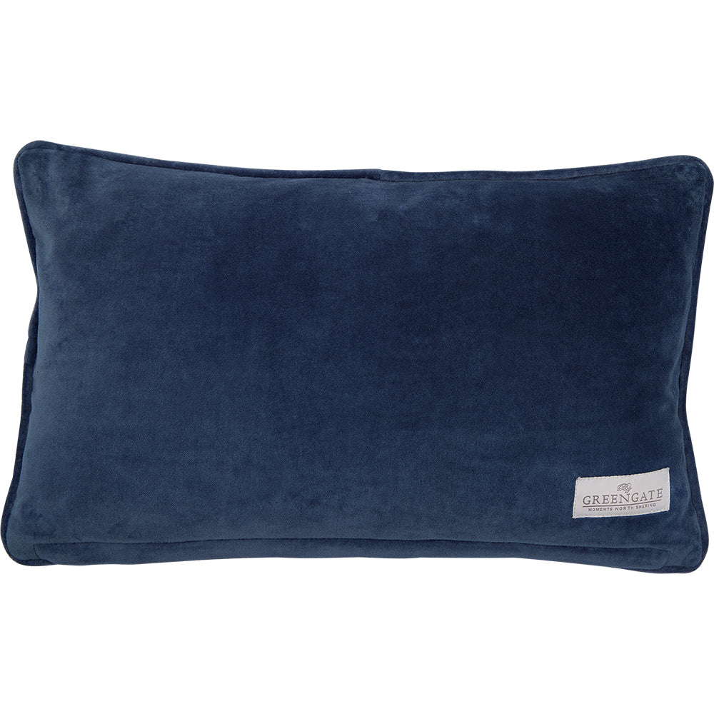 Cushion cover Selma dusty blue w emb 30x50 cm