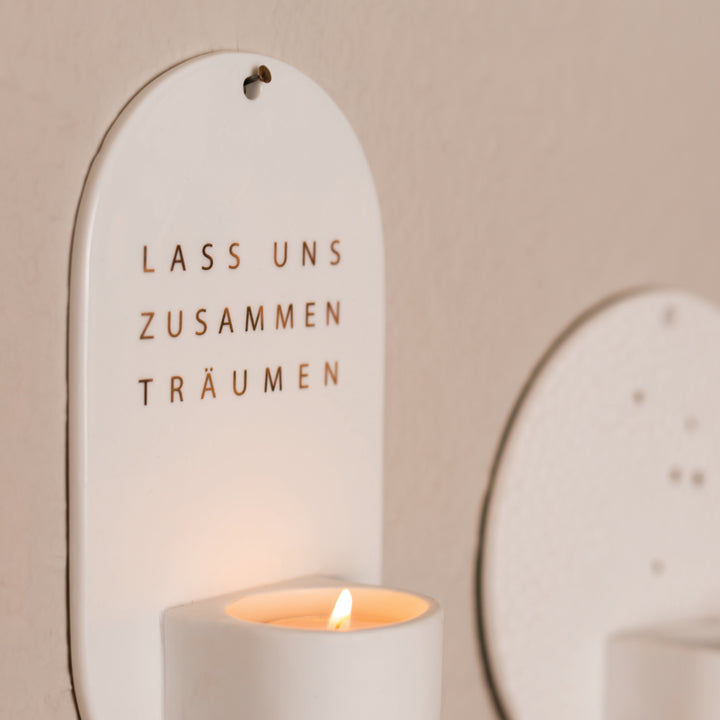 Wandlicht "Lass uns zusammen träumen"