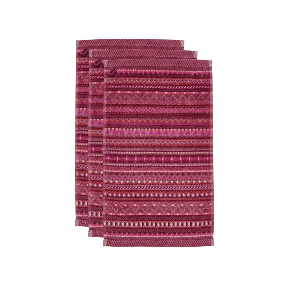 Gästehandtuch Geometric Print Dunkelrosa 30x50cm