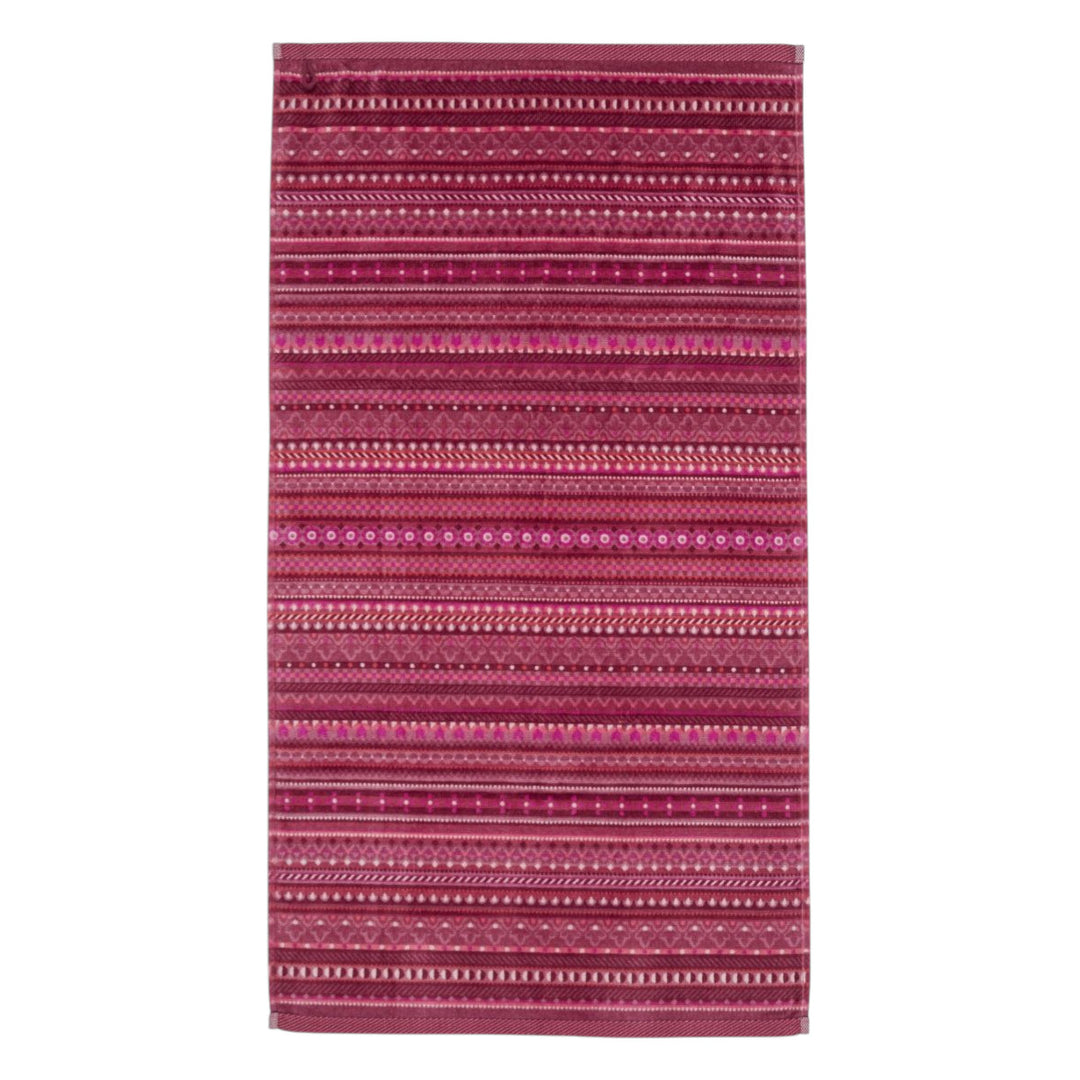 Badetuch Geometric Print Dunkelrosa 55x100 cm
