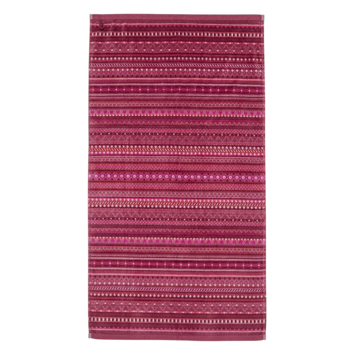 Badetuch Geometric Print Dunkelrosa 55x100 cm