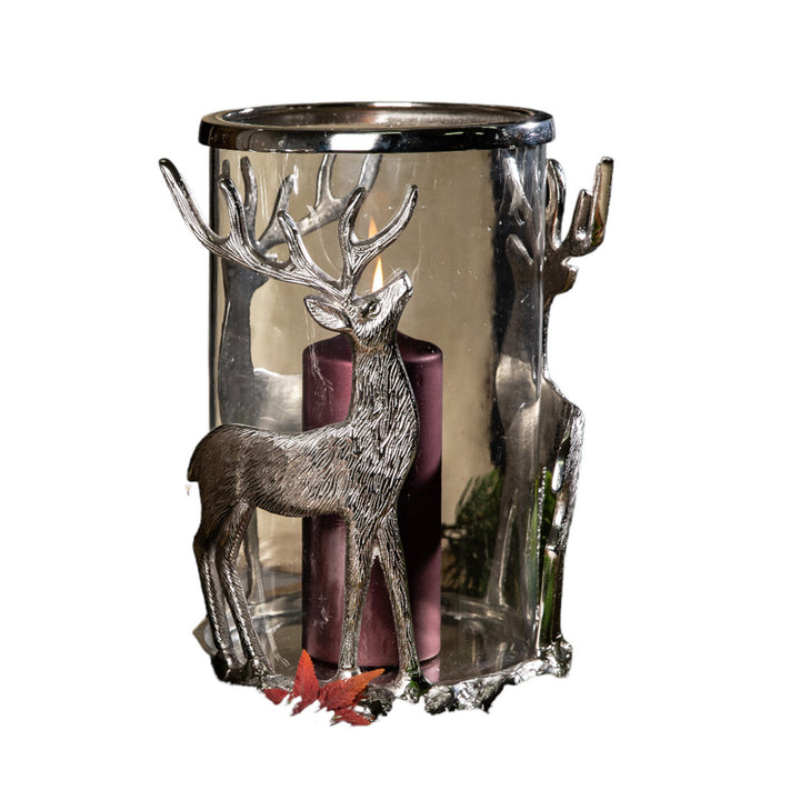 aluminum/glass lantern 'Rolf'