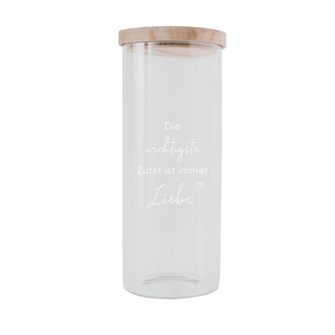 Storage jar 25cm - Love "Love is the most important ingredient"