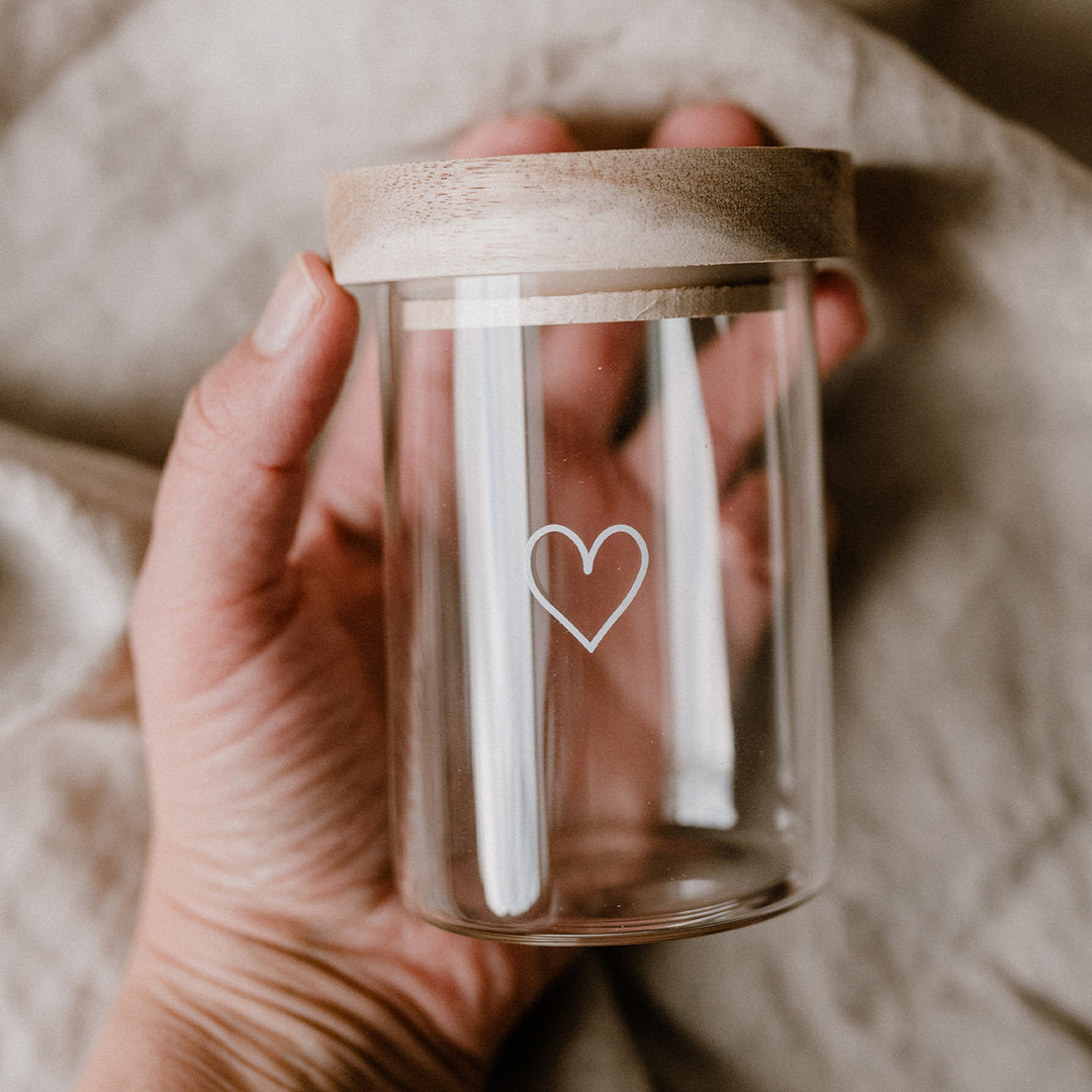 Mini storage jar - heart | 1 pc.