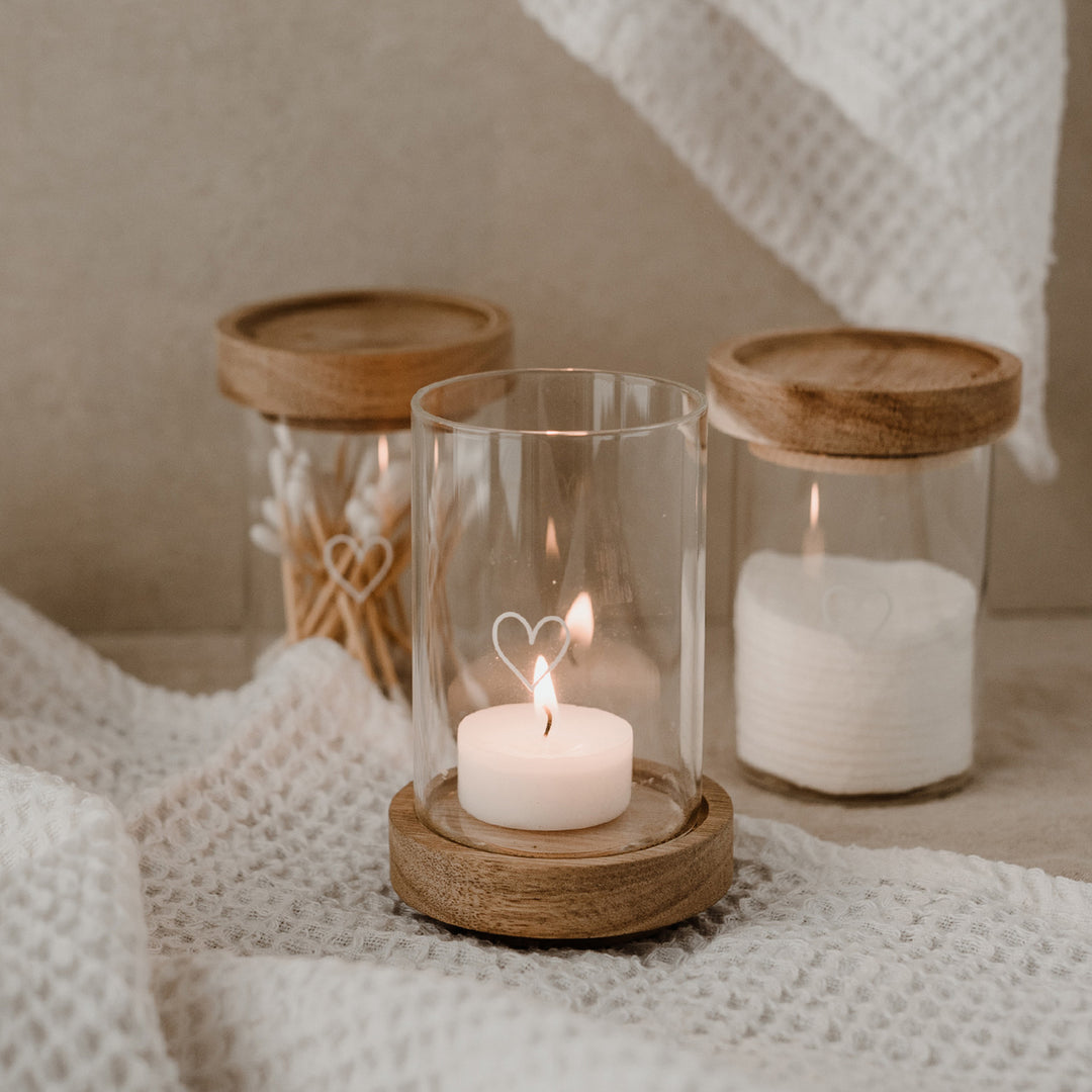 Mini storage jar - heart | 1 pc.