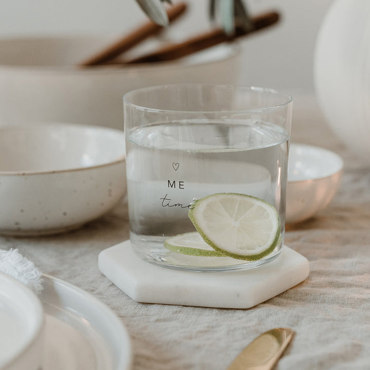 Drinking glass in a set of 2 - Selflove black